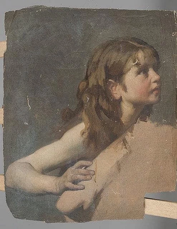 Giovane ragazza di profilo